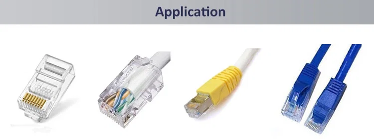 prøve af Rj45 Lan kabelkrimpemaskine, krystalhoved presseterminalmaskine, telefontrådsterminal krimpemaskine