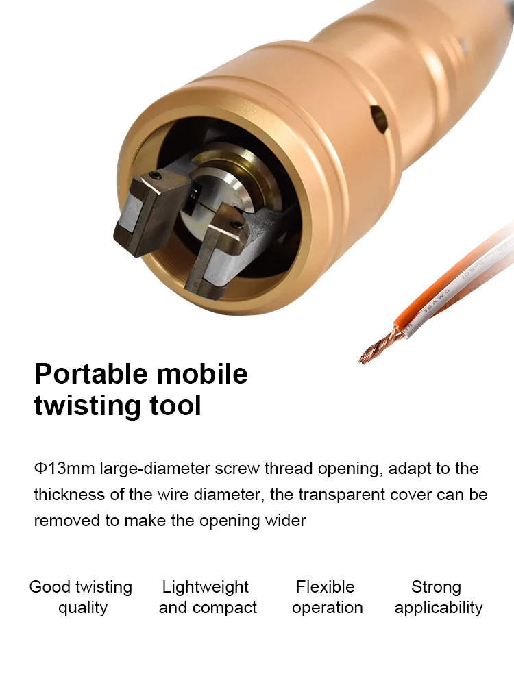 Hand-held twisting machine, semi-automatic twisting machine, manual twisting tool, electric twisting machine, multi-strand twisting machine Håndholdt twisting-maskine, semi-automatisk twisting-maskine, manuelt twisting-værktøj, elektrisk twisting-maskine, multi-trådet twisting-maskine