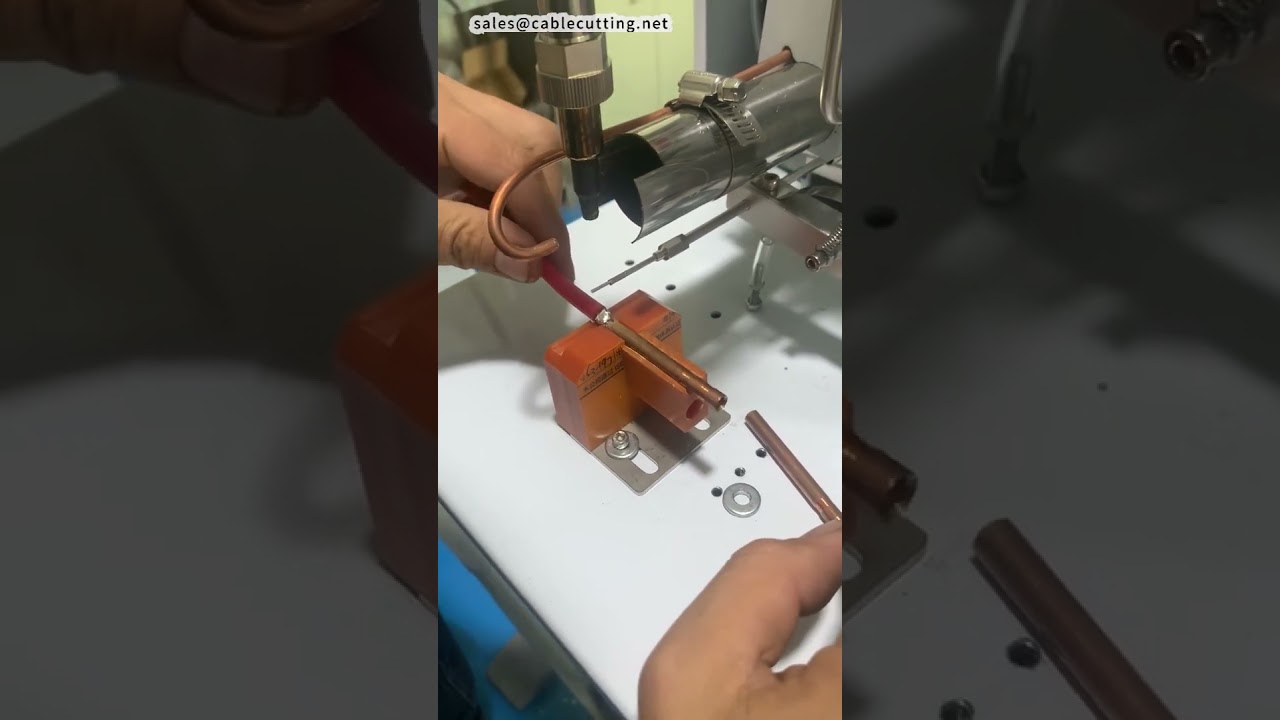 Semi Automatic Soldering Machine for 8AWG Silicone Wire to Copper Tube #factory #machine