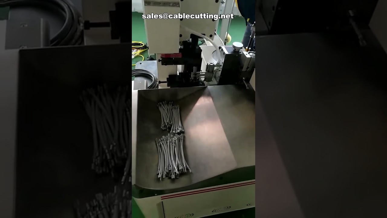 Automatisk fladkabel dobbeltender terminalpresse- og crimpemaskine, automatisk terminalpresning